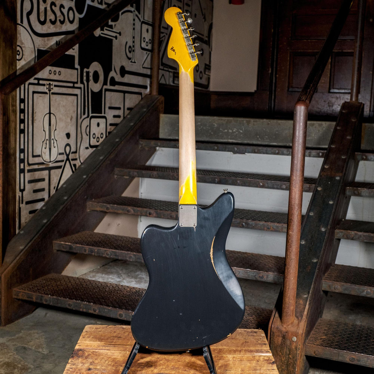 Nash 2017 JM63 Jazzmaster Black With Mastery Vibrato & OHSC - Used