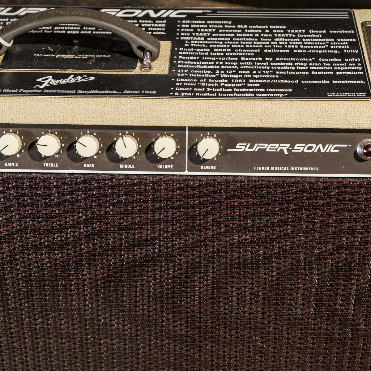 Fender 2005 Super Sonic 1x12 Combo Blonde - Used