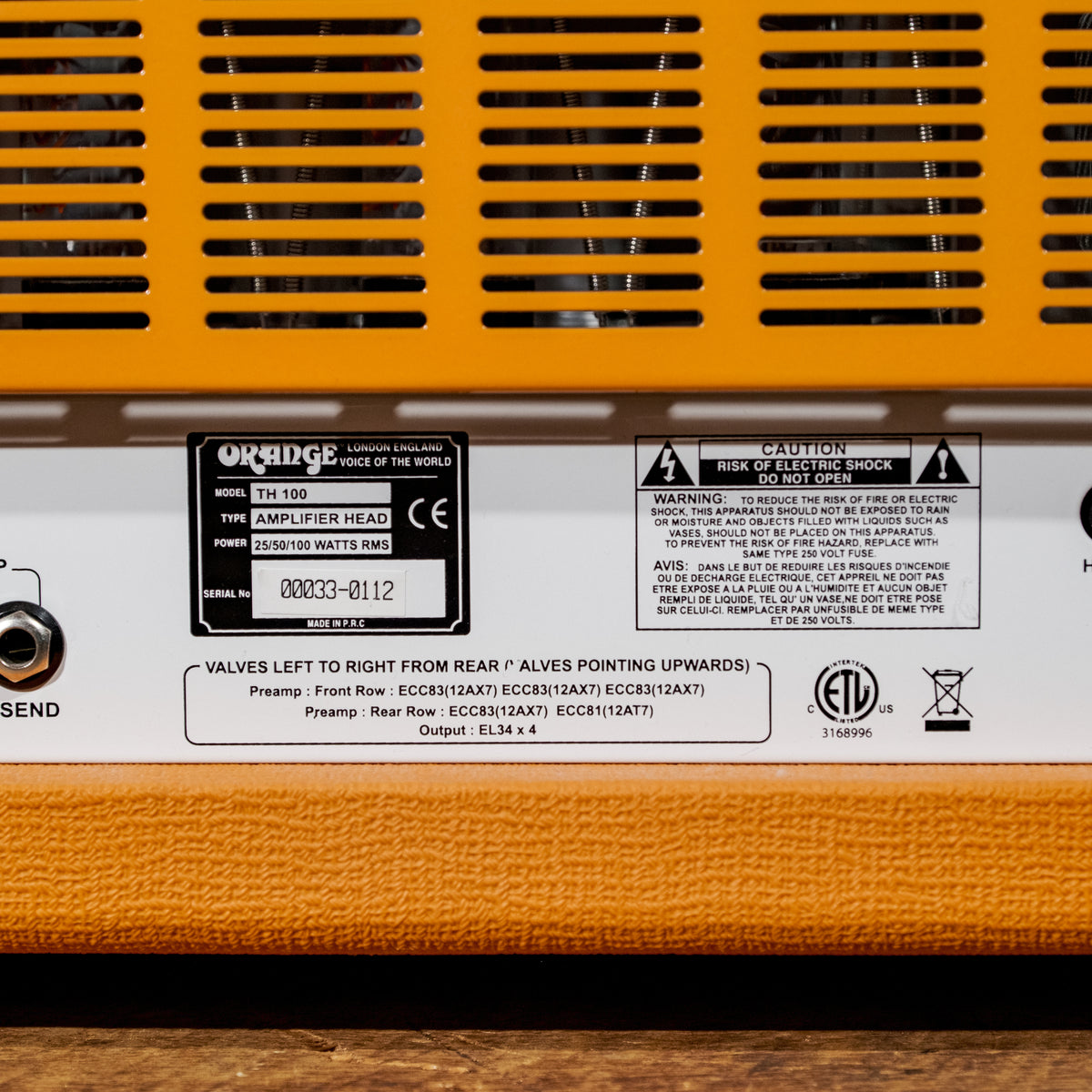 Orange TH100 100W Tube Head - Used