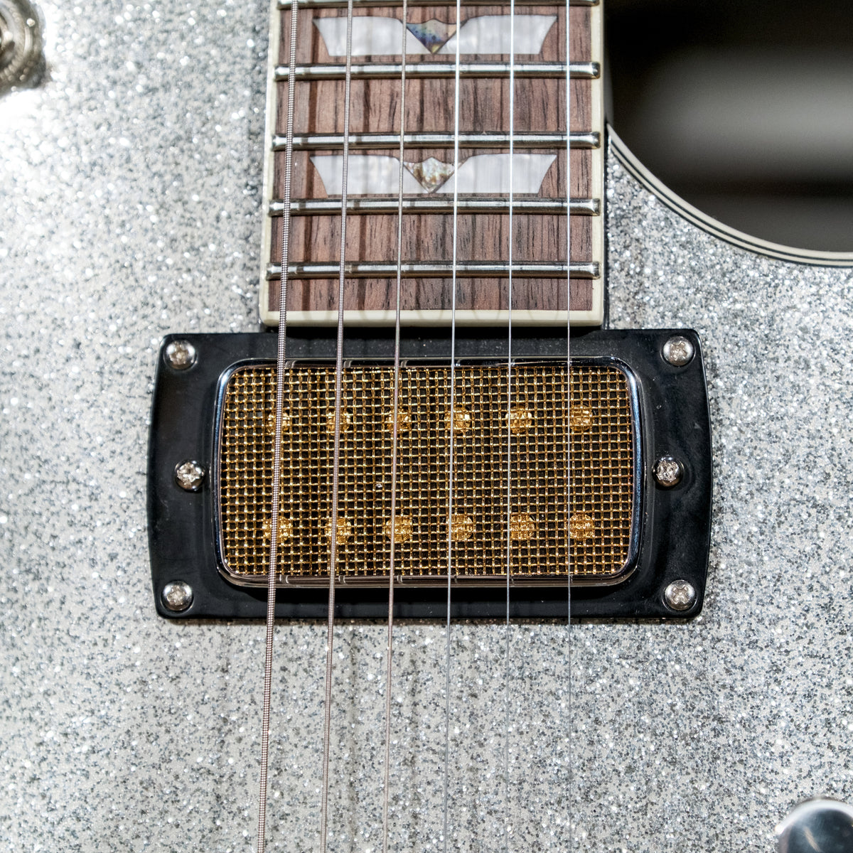 Schecter 2017 Solo 6B Silver Sparkle With Bag - Used