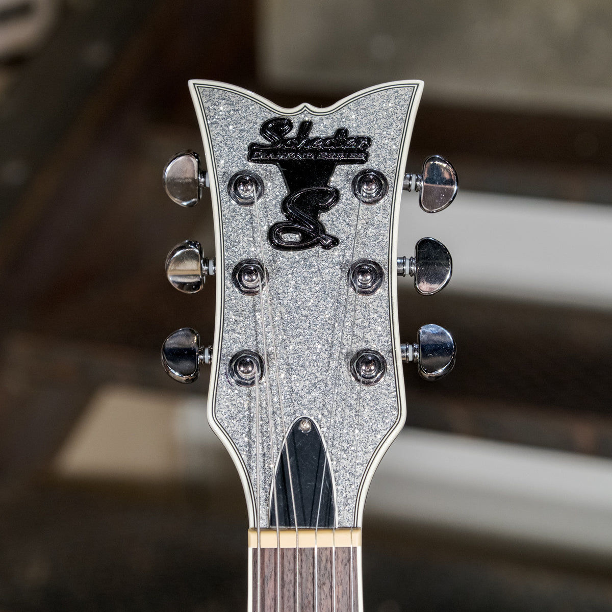 Schecter 2017 Solo 6B Silver Sparkle With Bag - Used