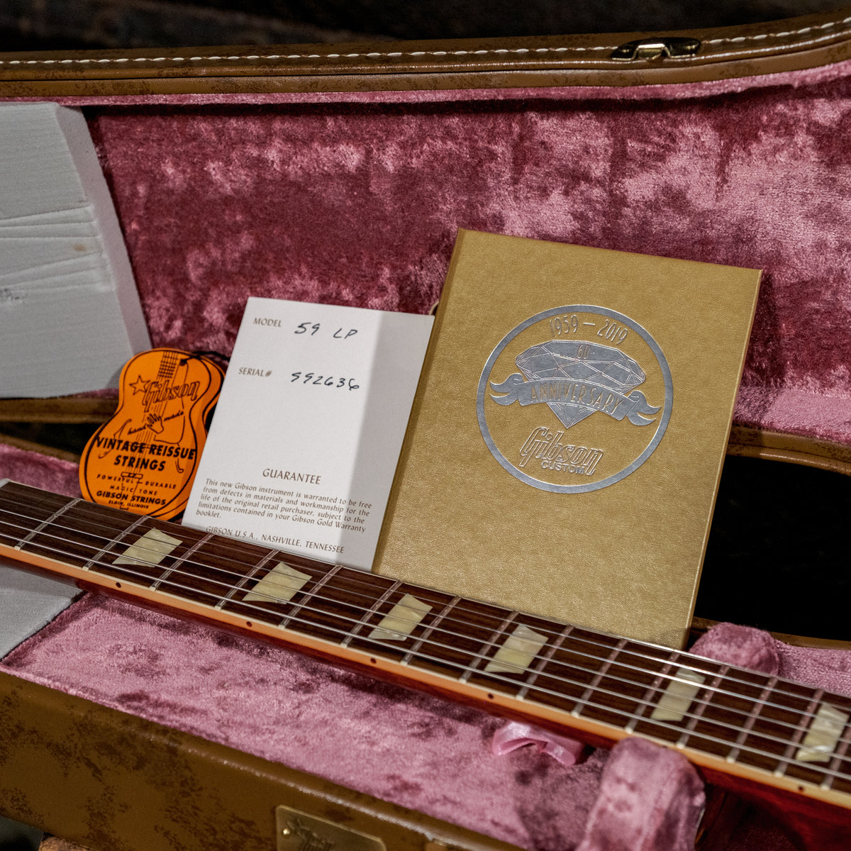 Gibson Custom 2019 60th Anniversary 1959 Les Paul Dark Cherry Burst With OHSC - Used