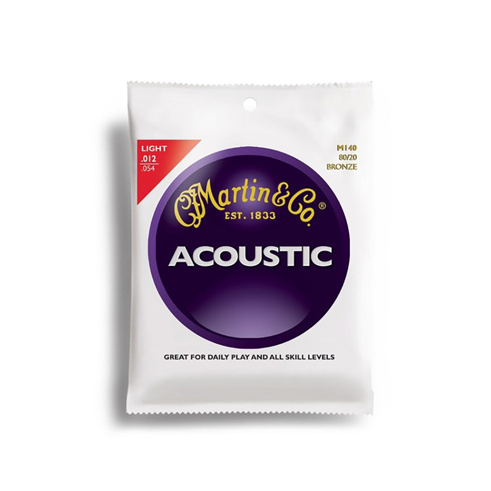 Martin Original Acoustic Guitar Strings, .12-.54 Light, 80/20 Bronze