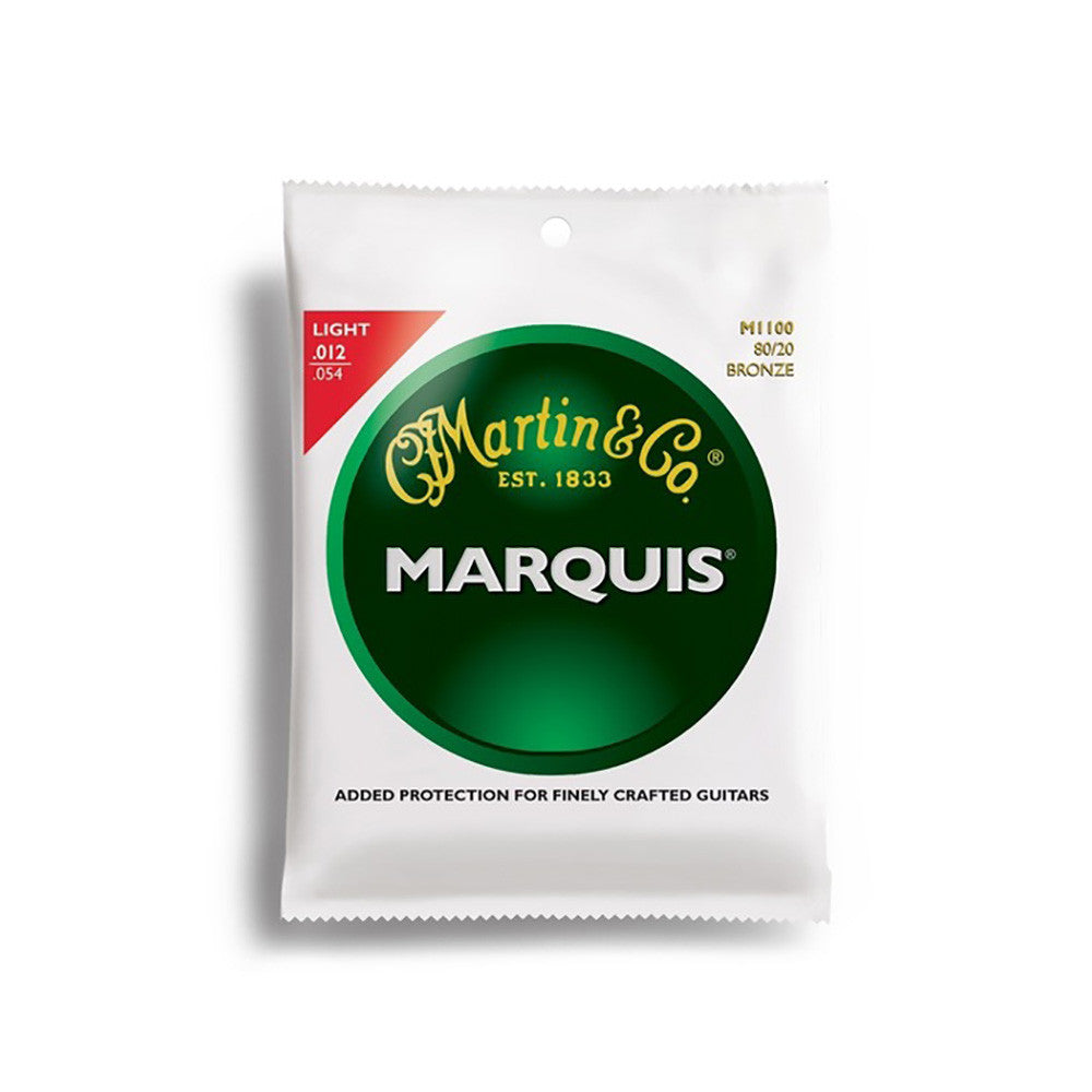 Martin Marquis Acoustic Guitar Strings, .12-.54 Light, 80/20 Bronze Light