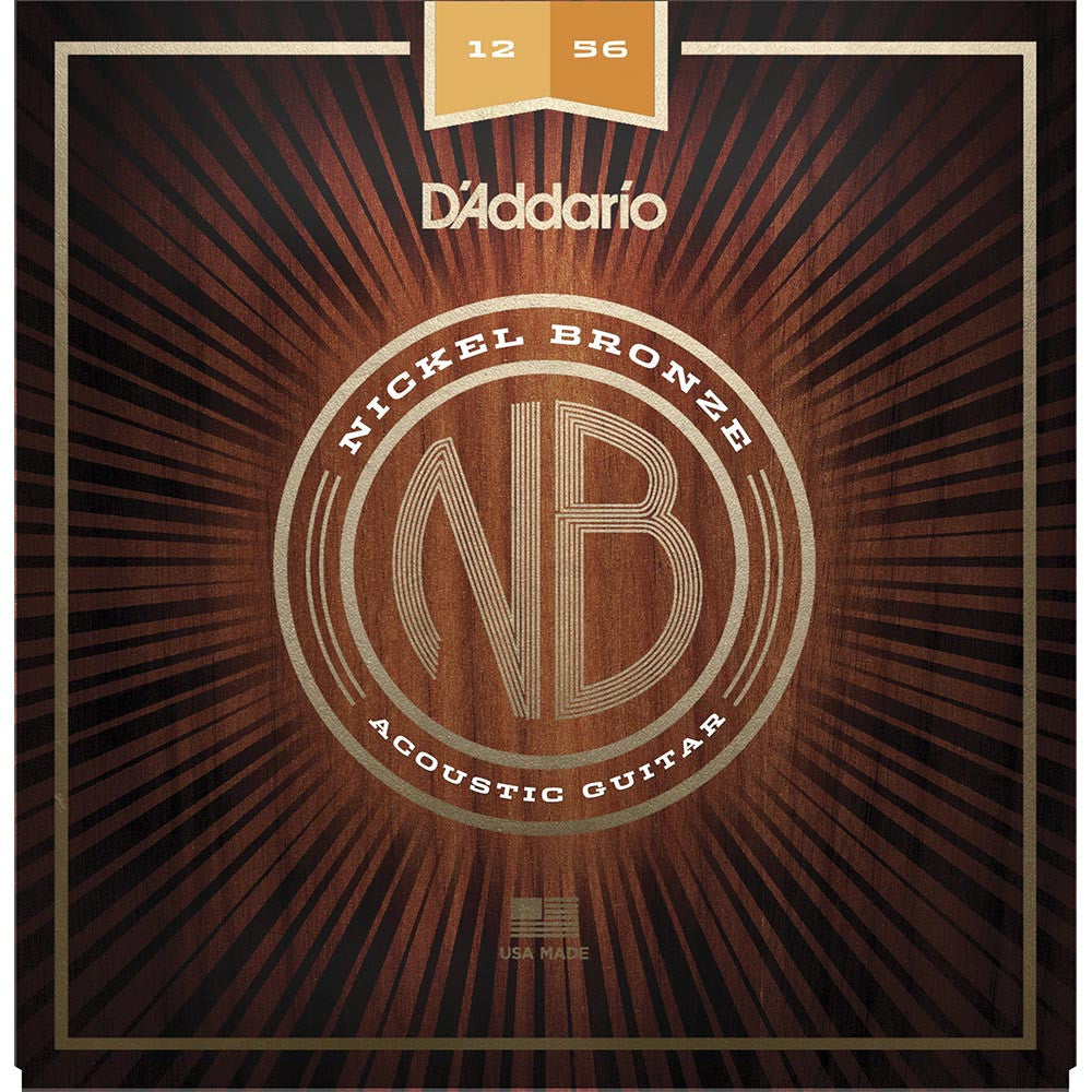D'Addario - 12-56 Nickel Bronze Acoustic Set - Light Top / Medium Bottom