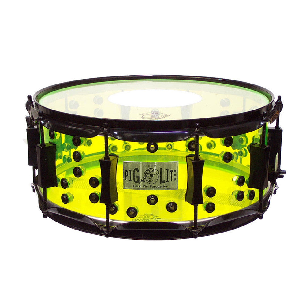 Pork Pie 6.5x14" Pig Lite Acrylic Snare - Neon Green