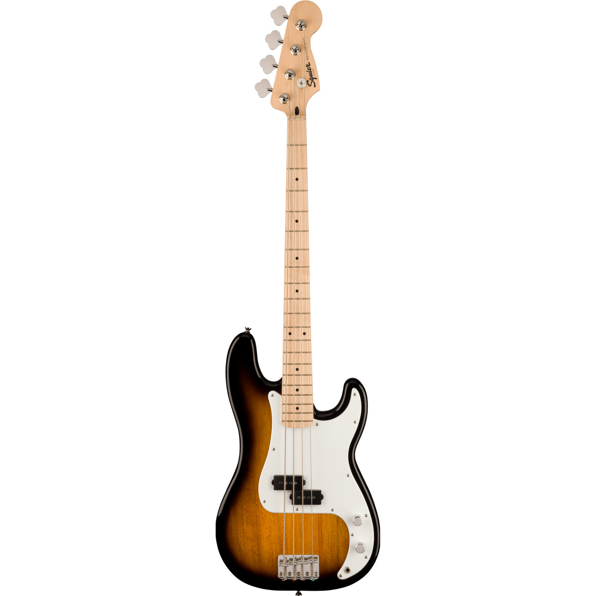 Squier Sonic Precision Bass, Maple Fingerboard, White Pickguard, 2-Color Sunburst Bass Guitar