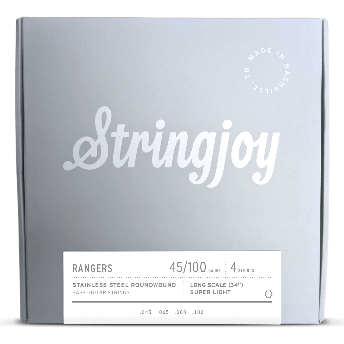 Stringjoy 45 100 Rangers Super Light Gauge 4 String Long Scale Stainle