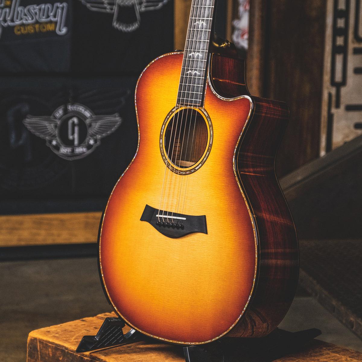Taylor 2017 914ce LTD Shaded Edgeburst, Cocobolo Back And Sides With OHSC - Used
