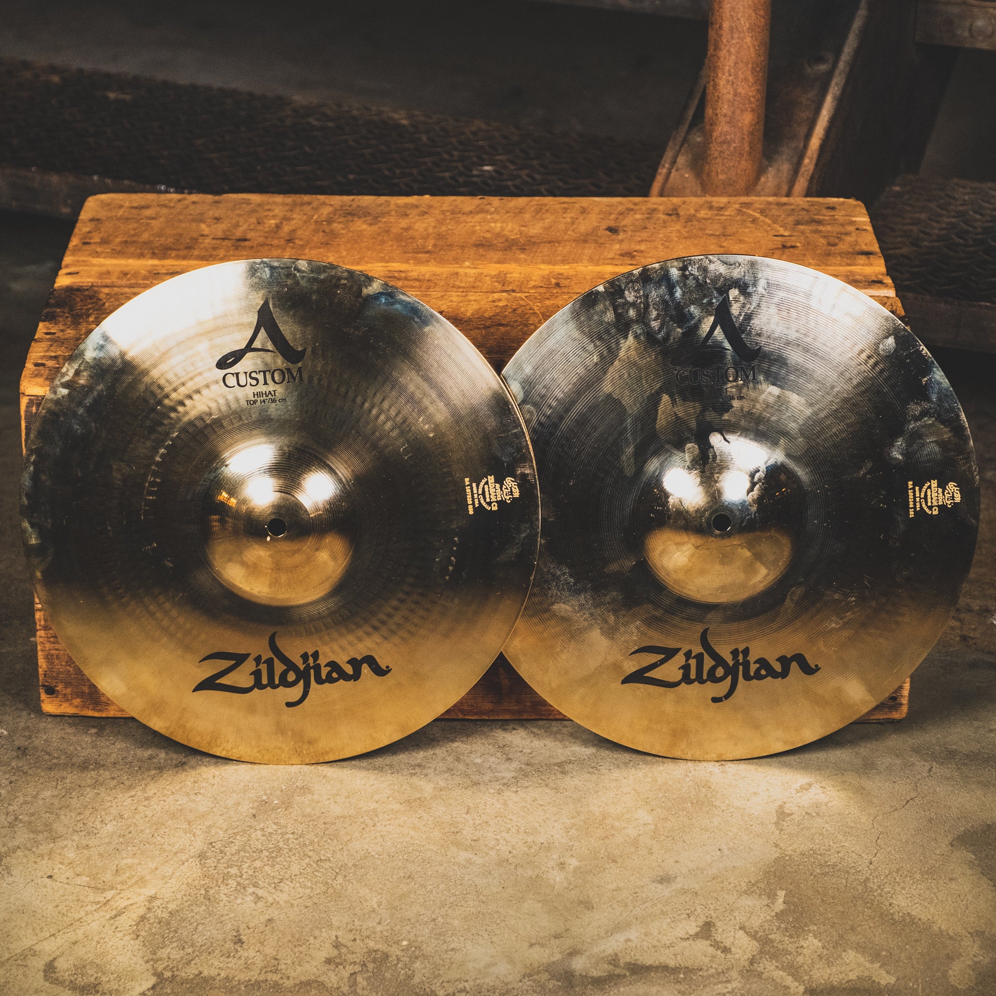 Zildjian 14" A Custom Hi Hats Used