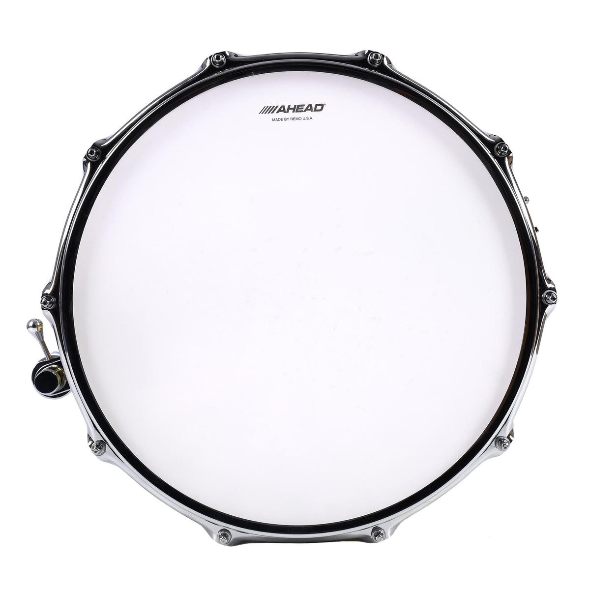 Ahead 6x14" Polished 3MM Cast Bell Brass Snare With Chrome Trick Throw