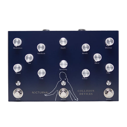 Collision Devices Nocturnal Shimmer Reverb, Modulated Delay & Dynamic Tremolo Effect Pedal