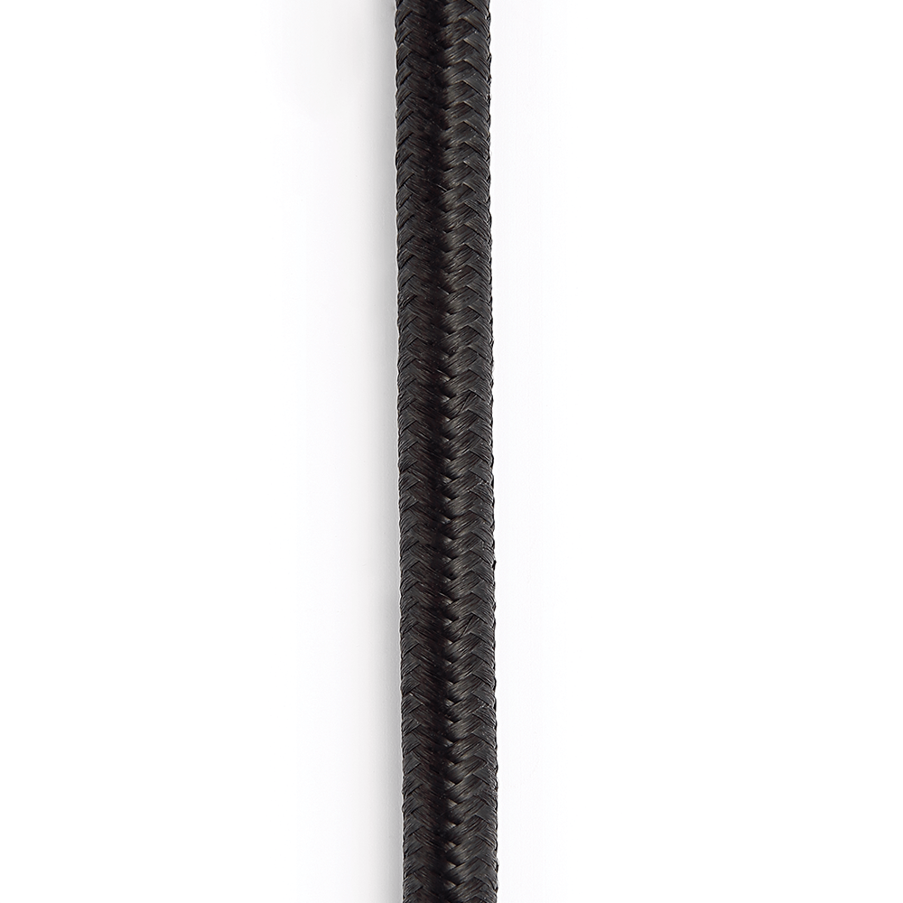 D'Addario 15 Foot Custom Series Braided Instrument Cable, Black