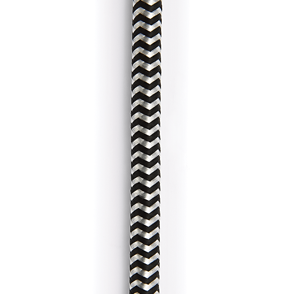 D'Addario 15 Foot Custom Series Braided Instrument Cable, Grey