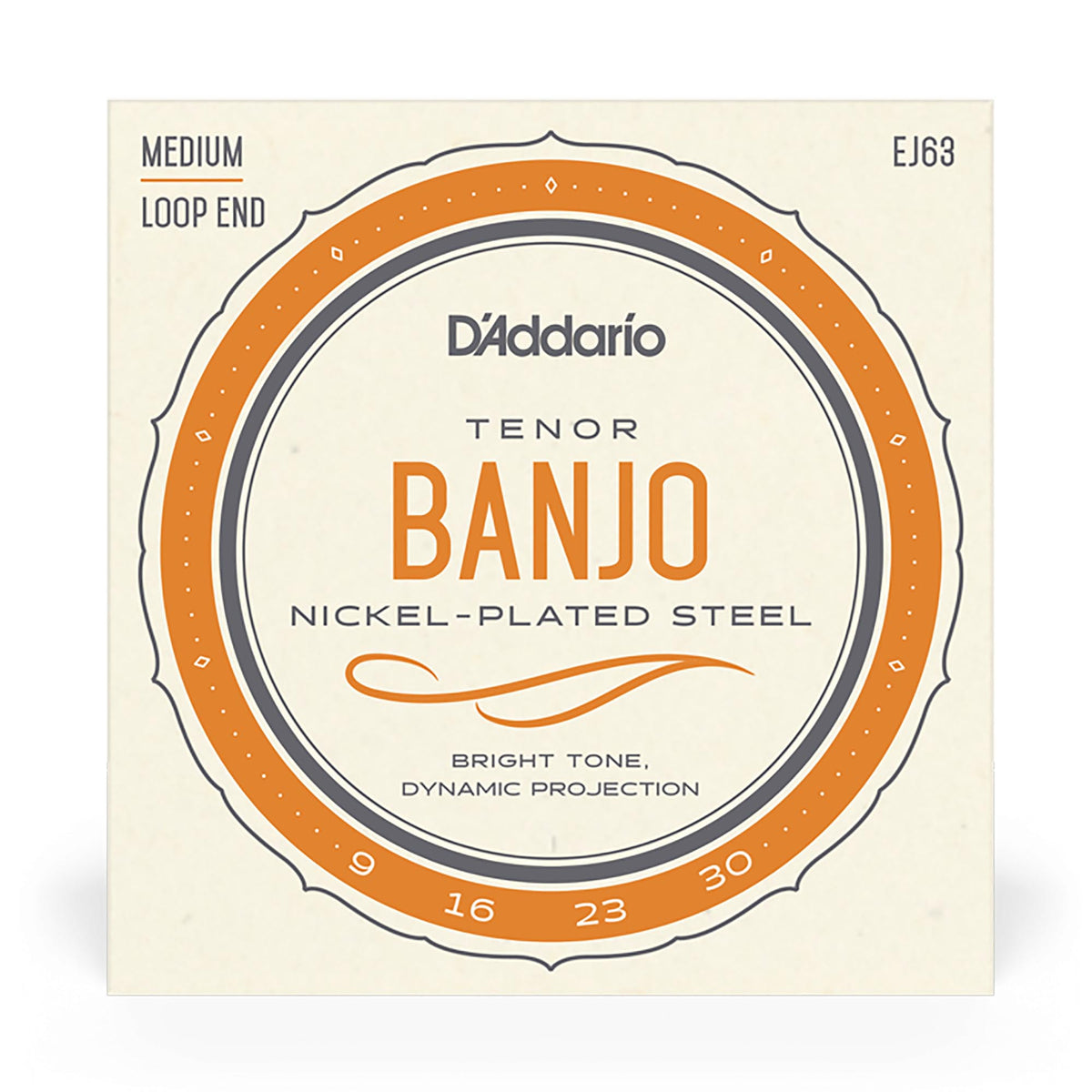 D'addario 9-30 Medium Tenor Banjo Strings, Nickel