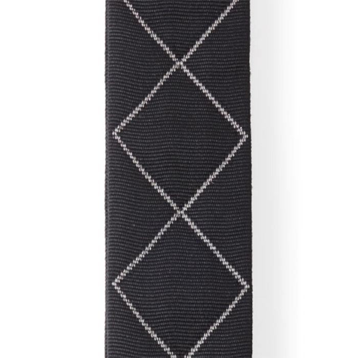 D'Addario Auto Lock Guitar Strap Black Padded Diamonds