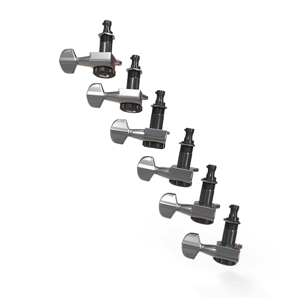 D'Addario Chrome, Auto-Trim Tuning Machines, 6 In-Line