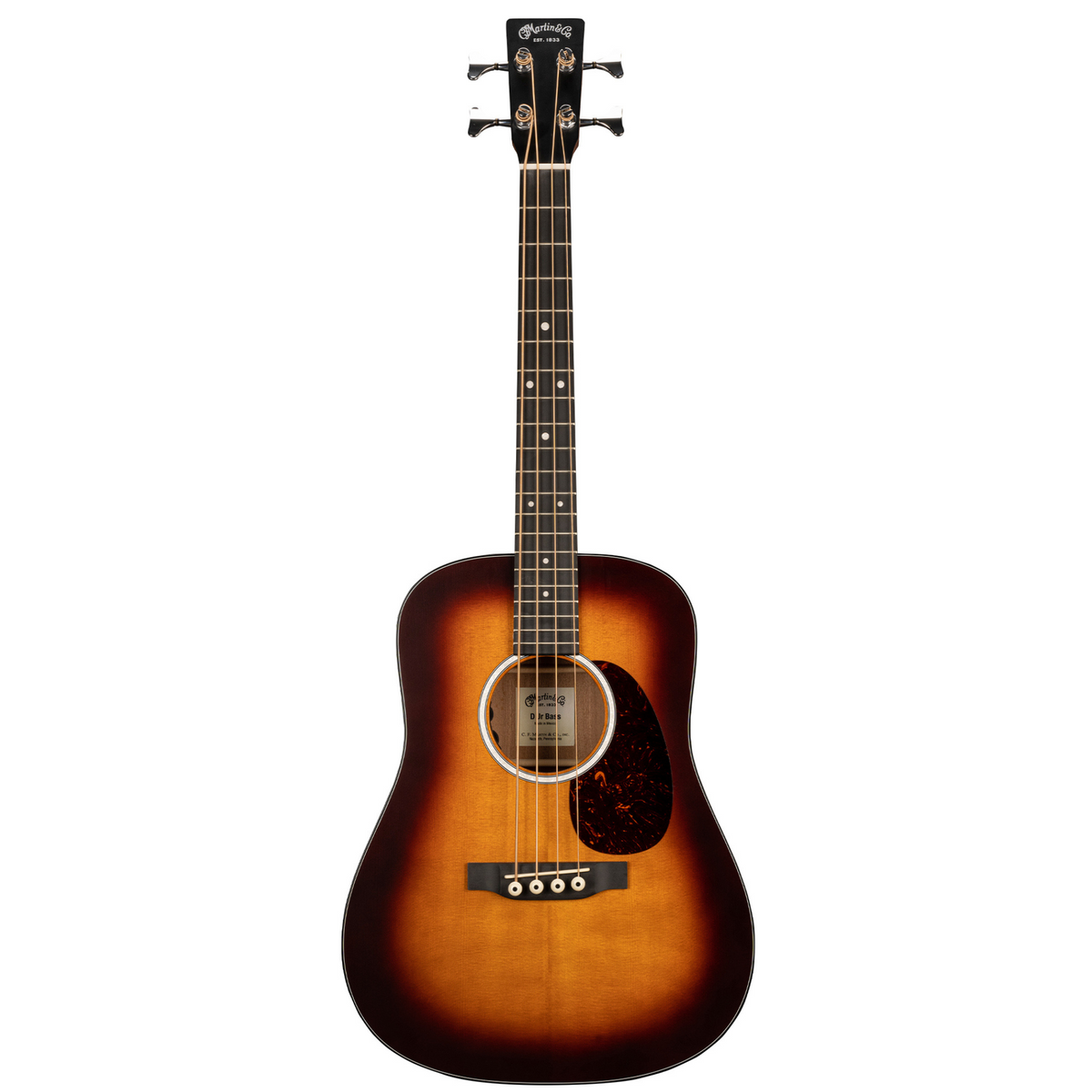 Martin DJR-10E Dreadnought Junior Series Acoustic Bass Guitar, Burst Finish
