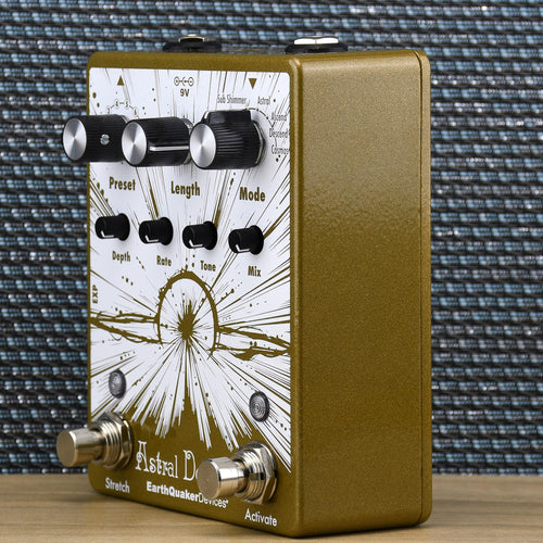 Earthquaker Astral Destiny Octal Octave Reverberation Machine, Russo Music Custom Gold/White
