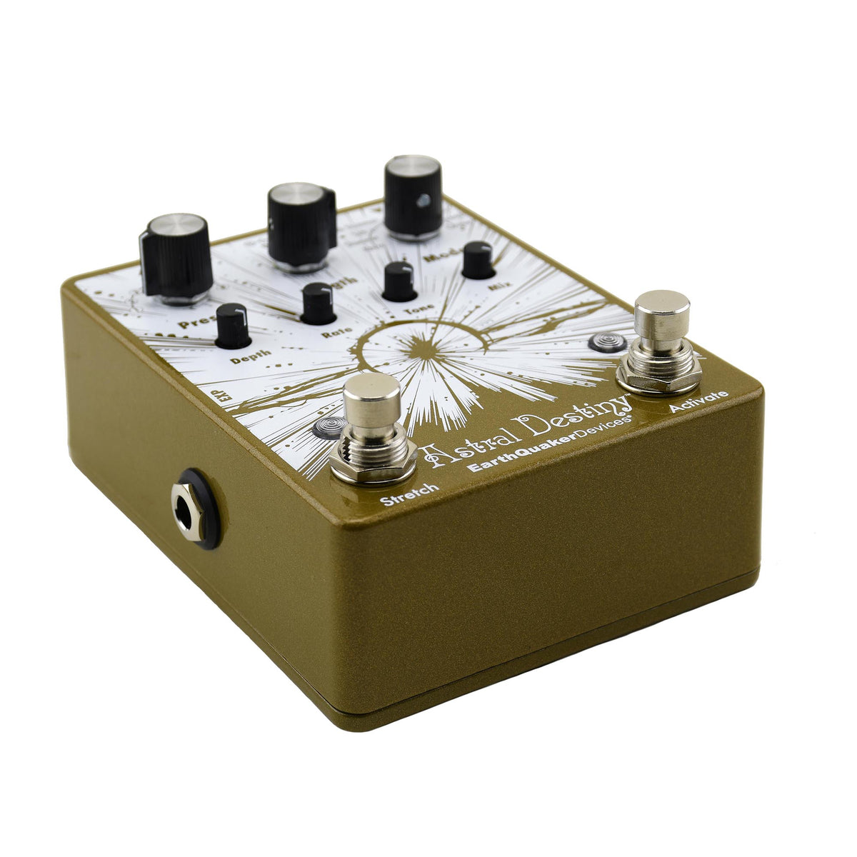 EarthQuaker Astral Destiny Octal Octave Reverberation Machine, Russo Music Custom Gold/White
