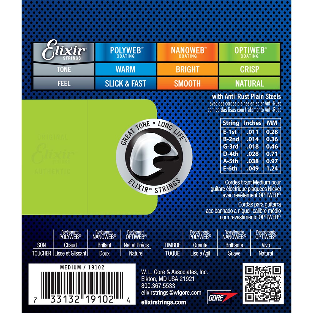 Elixir Optiweb Medium 11-49 Electric Strings