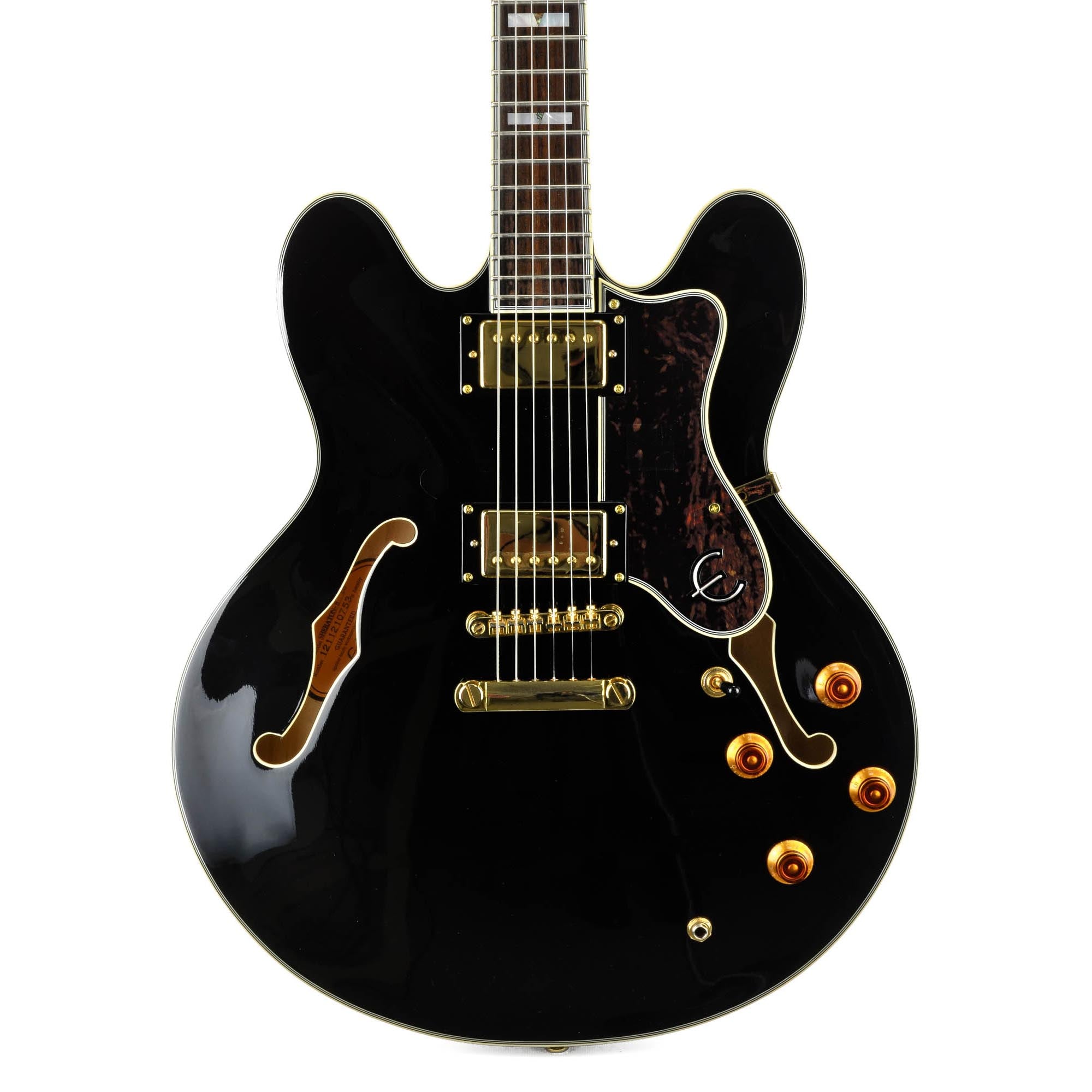 Epiphone Sheraton II Ebony Gold Hardware - Used – Russo Music