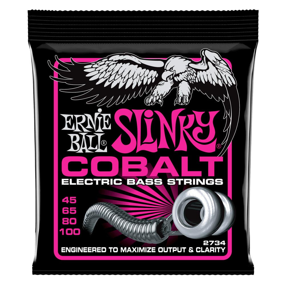 Ernie Ball 45-100 Cobalt Super Slinky Bass Guitar Strings