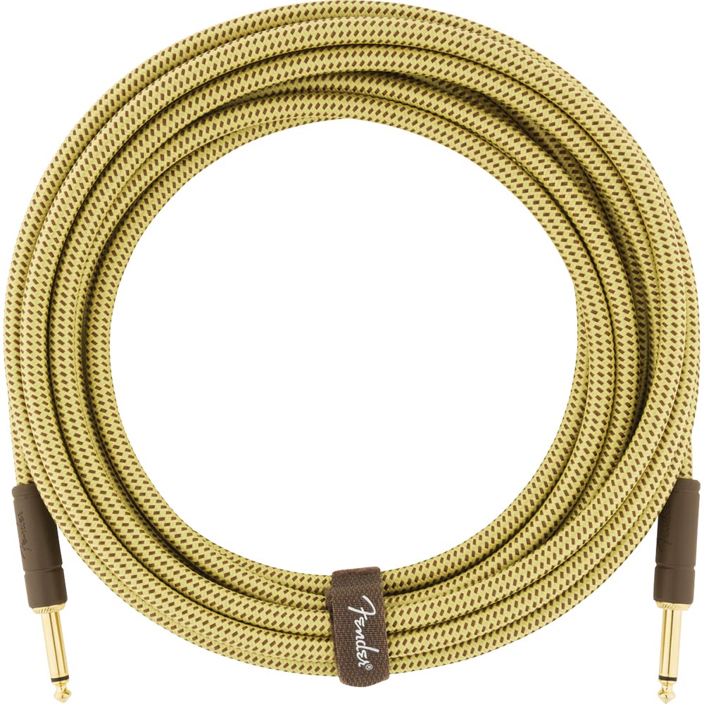 Fender 18.6’ Deluxe Series Instrument Cable, Straight/Straight, Tweed