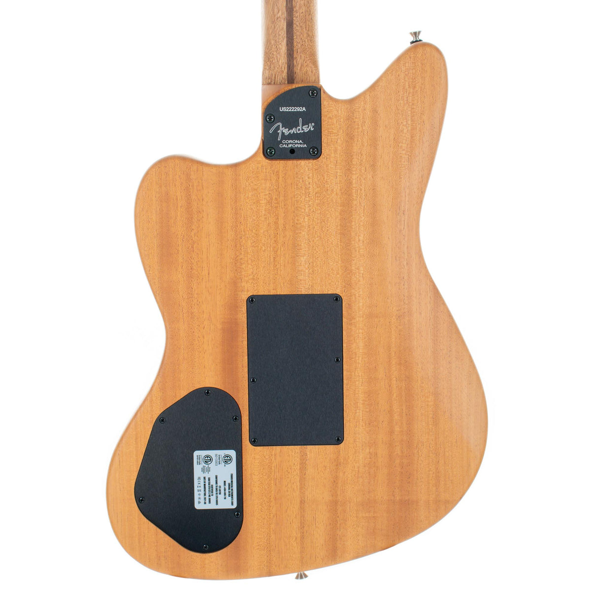 Fender American Acoustasonic Jazzmaster Ebony, Arctic White With Bag