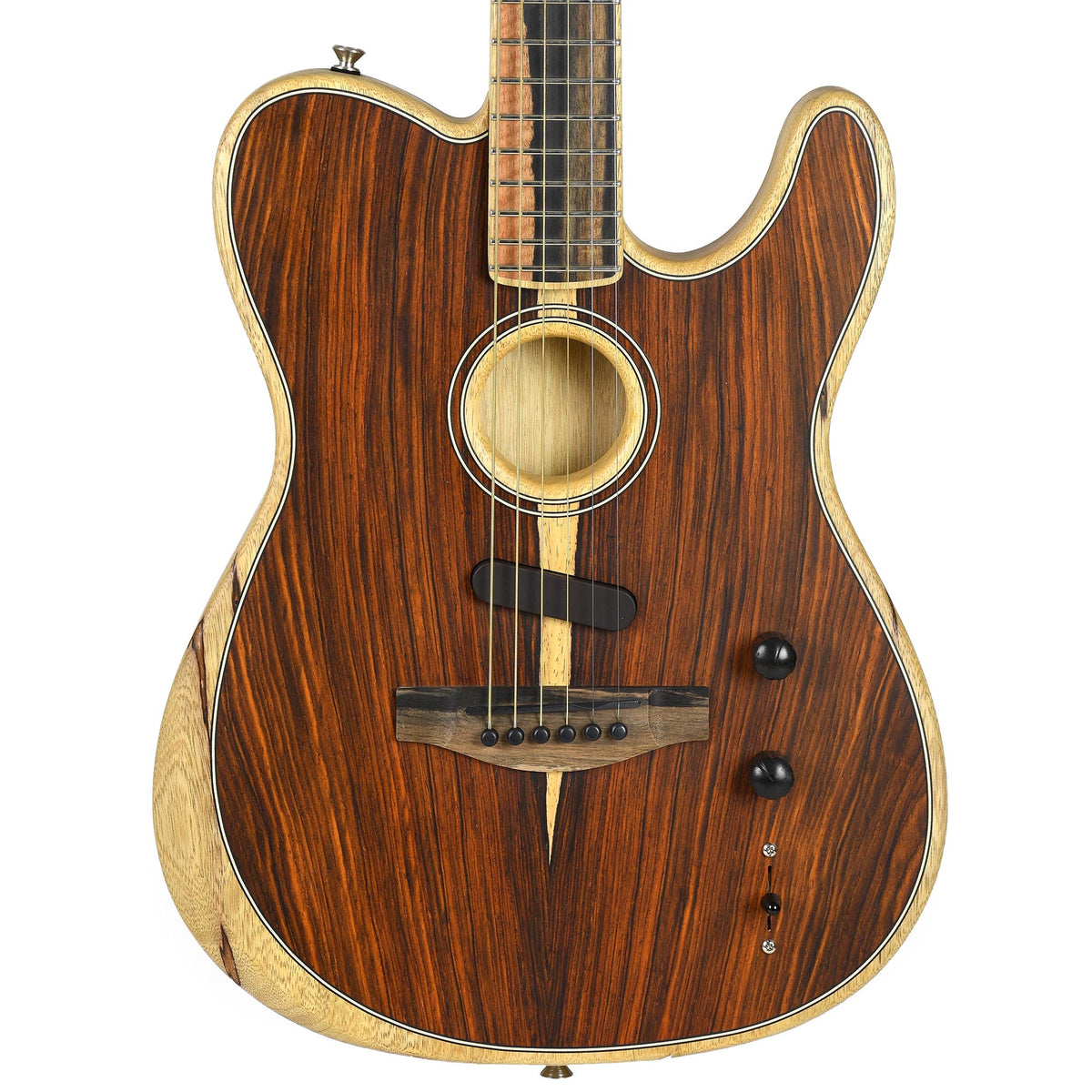 Fender American Acoustasonic Telecaster Exotic Cocobolo With Case Ebony Fingerboard