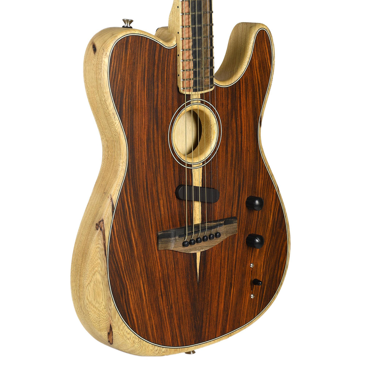 Fender American Acoustasonic Telecaster Exotic Cocobolo With Case Ebony Fingerboard