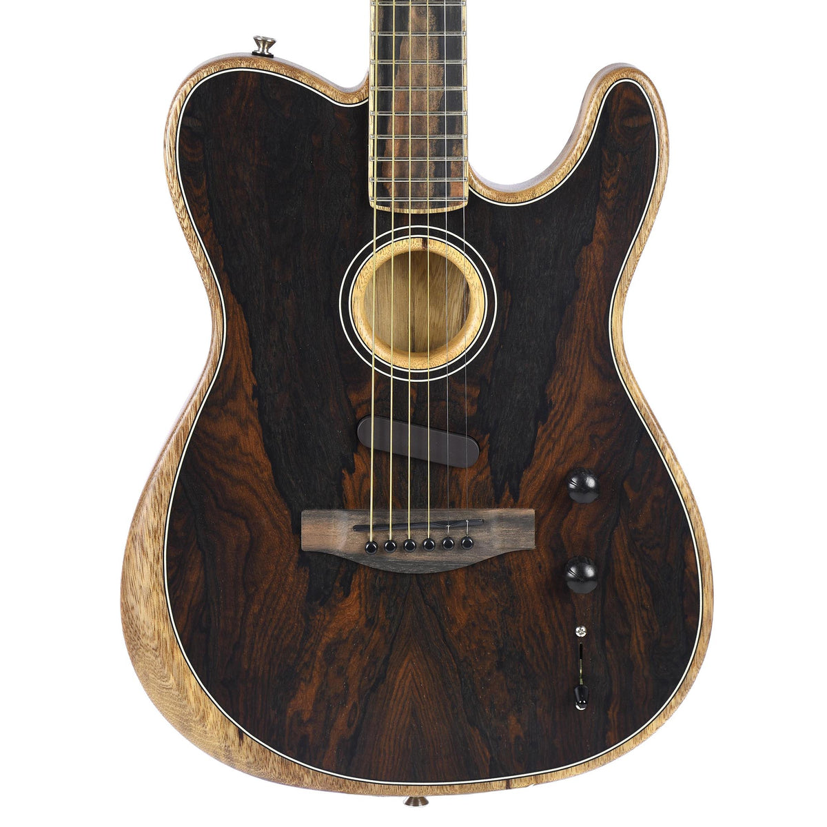 Fender American Acoustasonic Telecaster, Exotic Ziricote, Ebony, With Case
