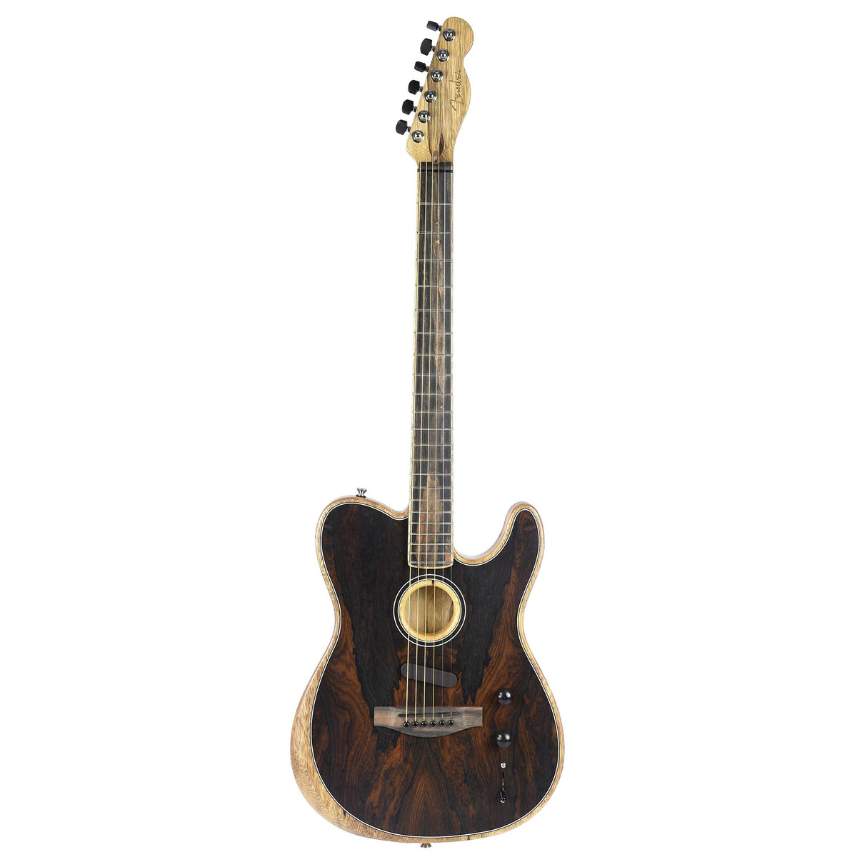 Fender American Acoustasonic Telecaster, Exotic Ziricote, Ebony, With Case