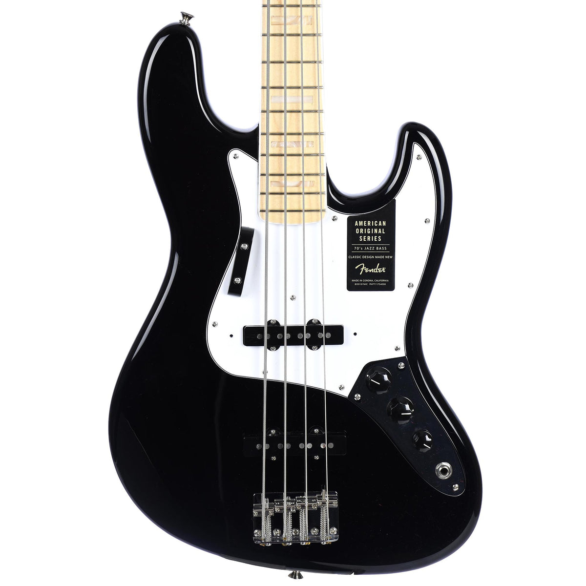Fender American Original '70s Jazz Bass Maple Fingerboard, Black