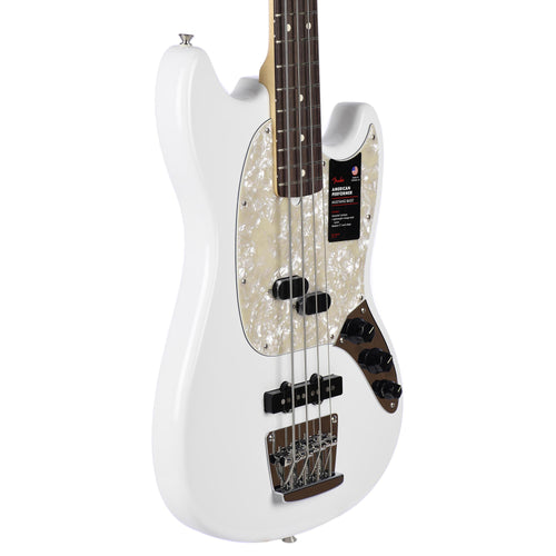 Fender American Performer Mustang Bass Rosewood, Arctic White