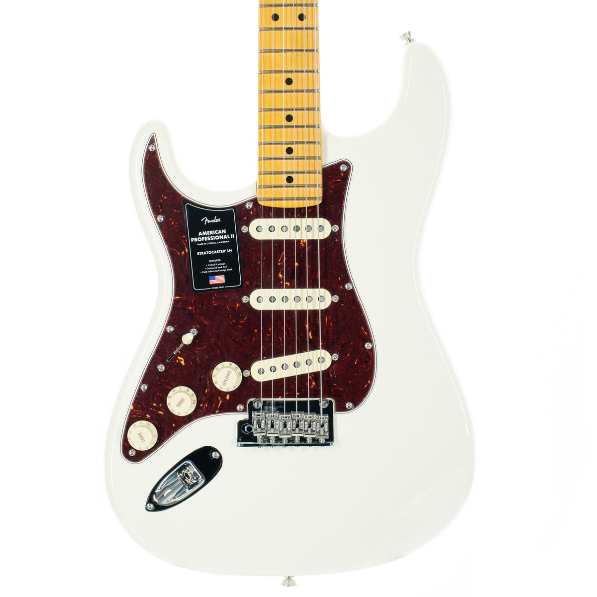Fender American Professional II Stratocaster Lefty Maple, Olympic White