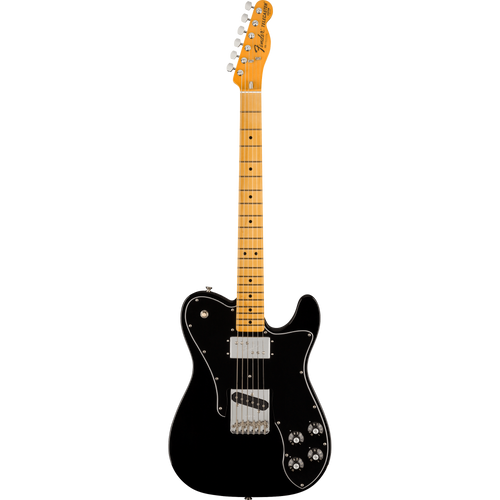 Fender American Vintage II 1977 Telecaster Custom Electric Guitar, Maple, Black