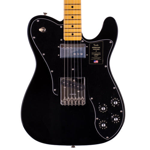 Fender American Vintage II Limited Edition '77 Telecaster Custom Electric Guitar, Maple, Black
