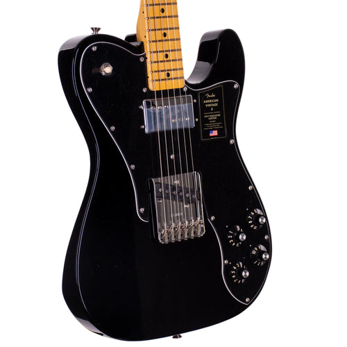 Fender American Vintage II Limited Edition '77 Telecaster Custom Electric Guitar, Maple, Black