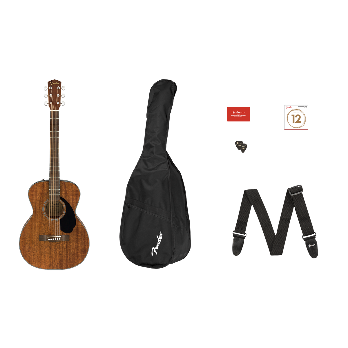 Fender CC-60S Concert Pack V2. All-Mahogany