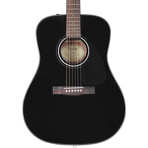 Fender CD-60 Dreadnought V3 With Case Walnut Fingerboard, Black