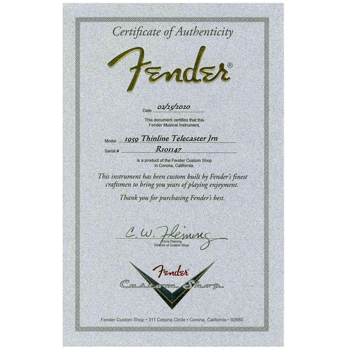 Fender Custom Shop '59 Thinline Telecaster Journeyman Relic Pink Sparkle