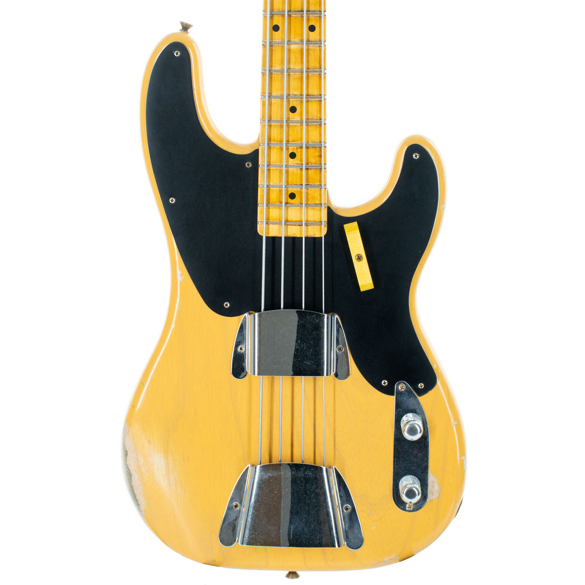 2022 Fender Custom Shop '55 Precision Bass Guitar Maple Relic, Butterscotch Blonde