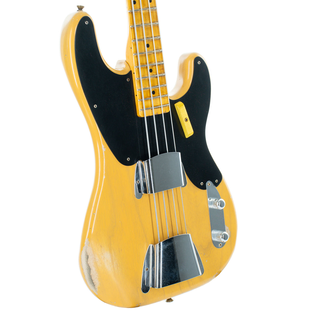 2022 Fender Custom Shop '55 Precision Bass Guitar Maple Relic, Butterscotch Blonde