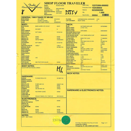 Fender Custom Shop '60 Precision Bass Closet Classic Maple, British Racing Green