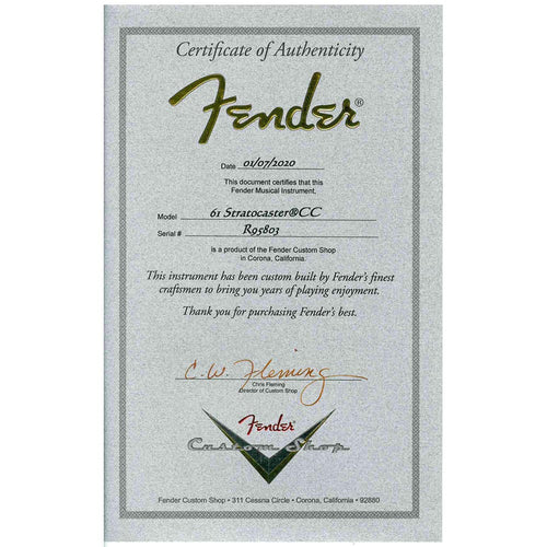 Fender Custom Shop '61 Stratocaster Closet Classic Aztec Gold