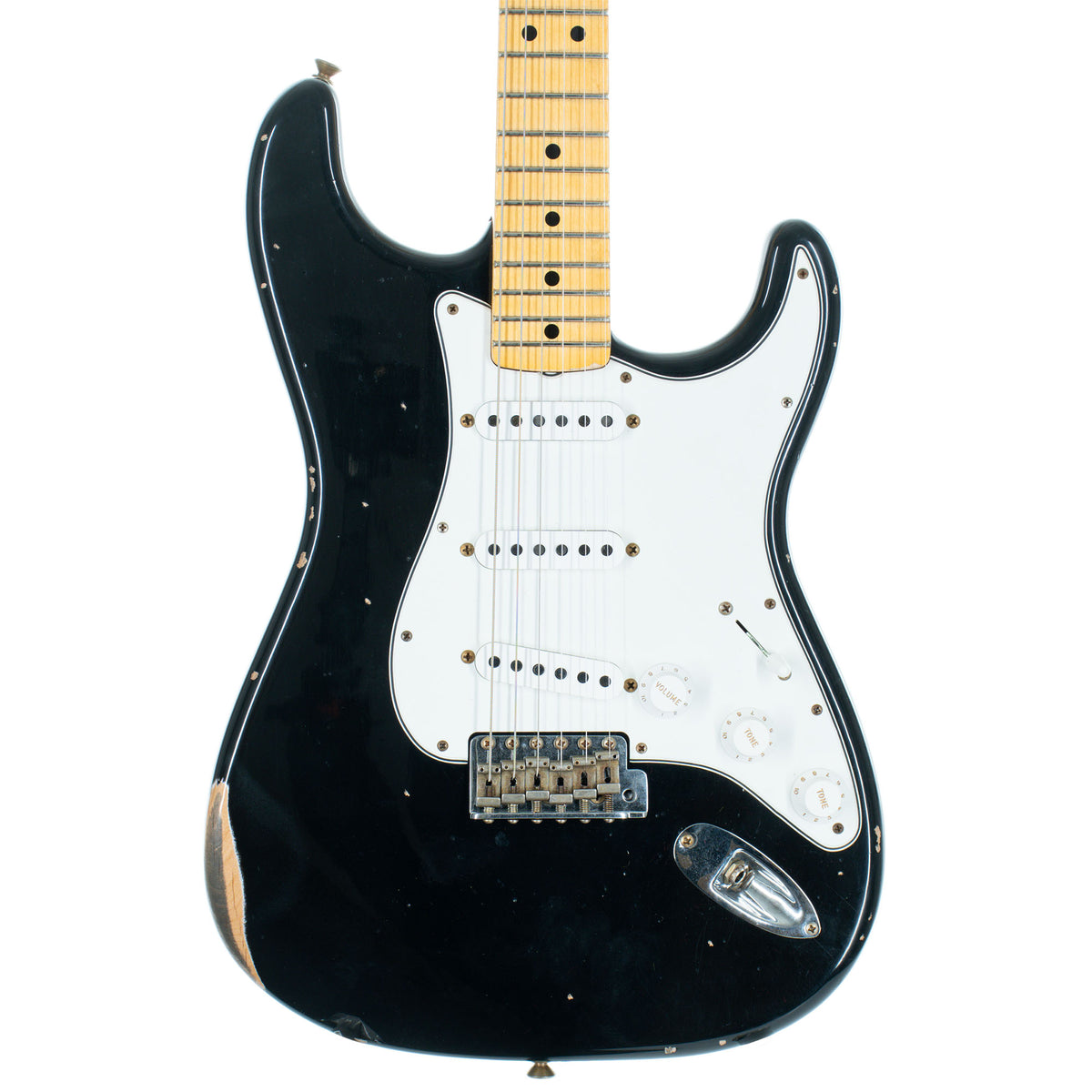 Fender Custom Shop '69 Stratocaster Electric Guitar, Relic Maple, Black