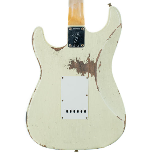 Fender Custom Shop 1969 Stratocaster Heavy Relic Guitar, Vintage White, Maple