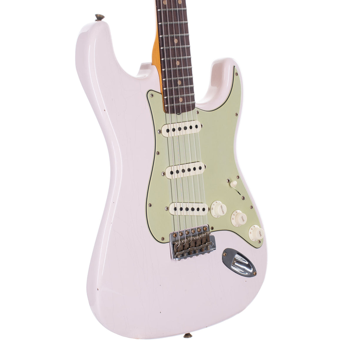 Fender Custom Shop Limited Edition '60 Stratocaster Journeyman Relic Electric Guitar, Super Faded Aged Shell Pink