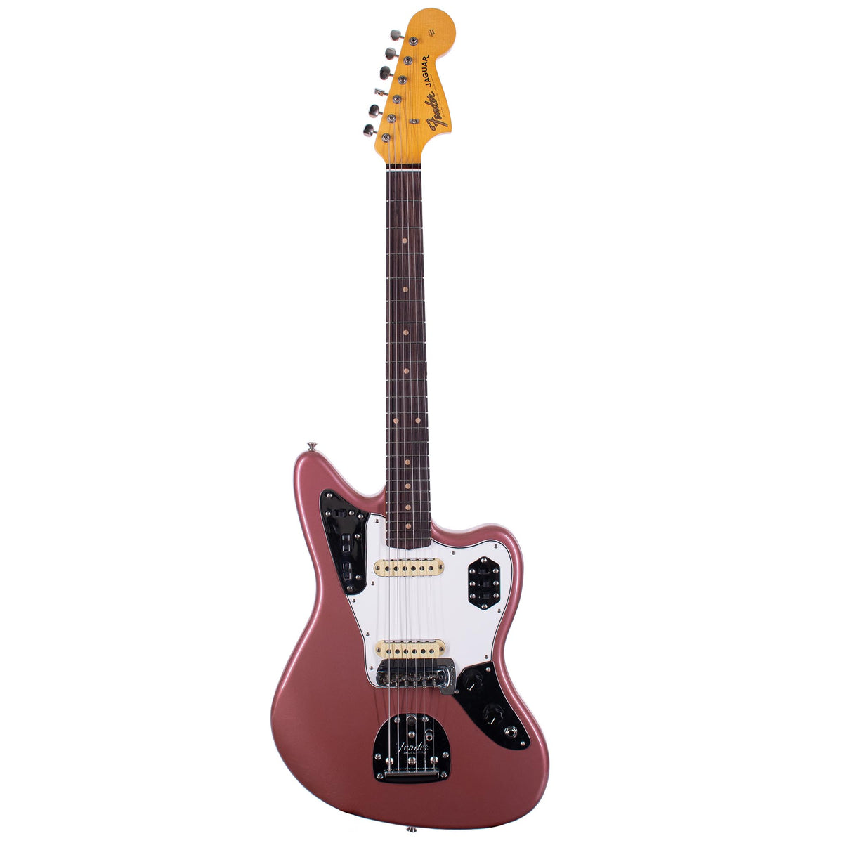 Fender Custom Shop Limited Edition '63 Jaguar Journeyman Relic Electric Guitar, Aged Burgundy Mist Metallic